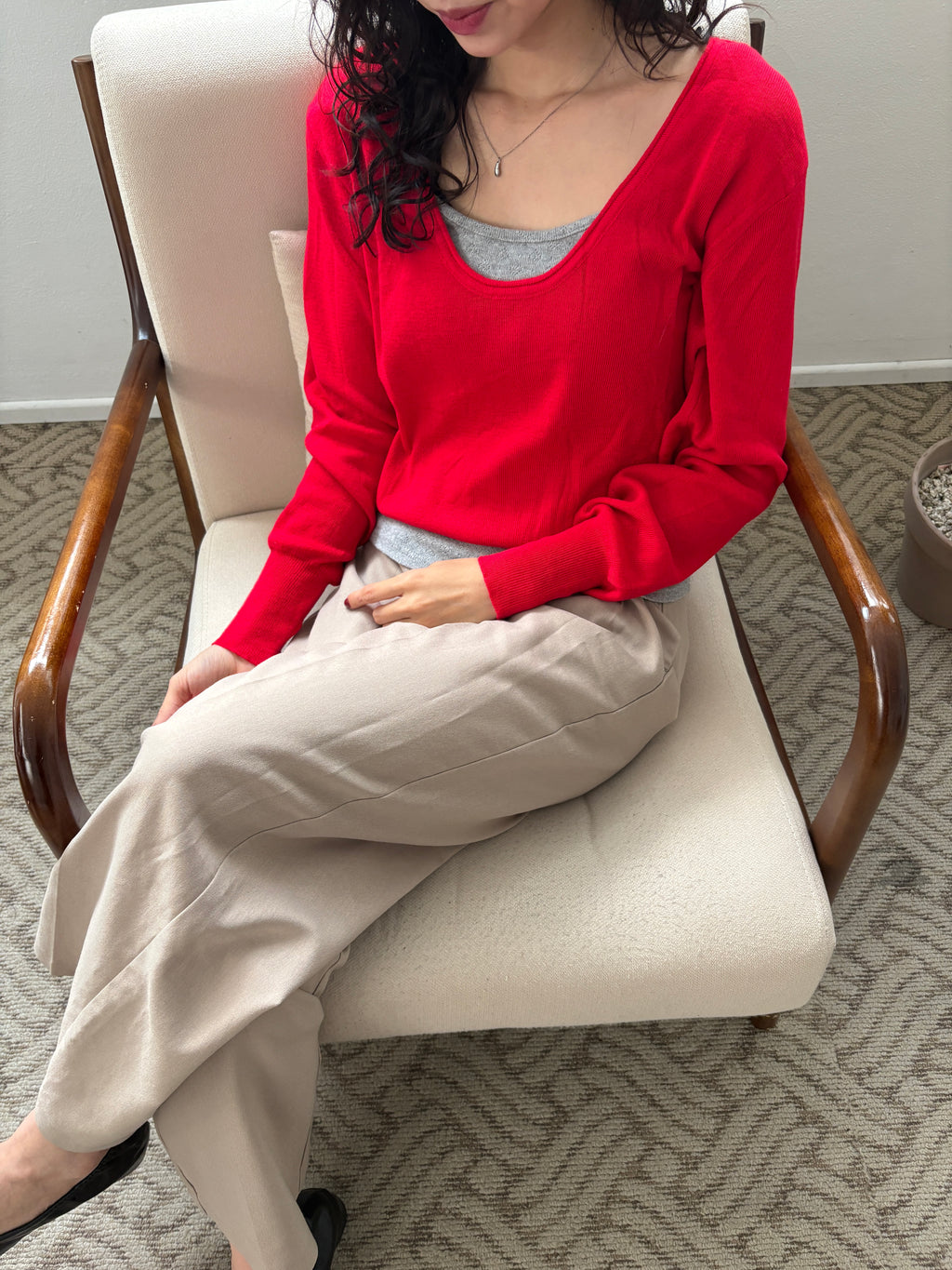 DEEEP CREW KNIT (Red)