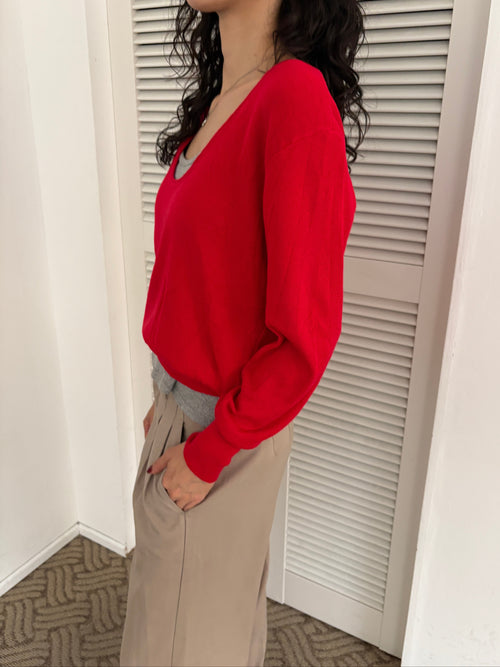 DEEEP CREW KNIT (Red)
