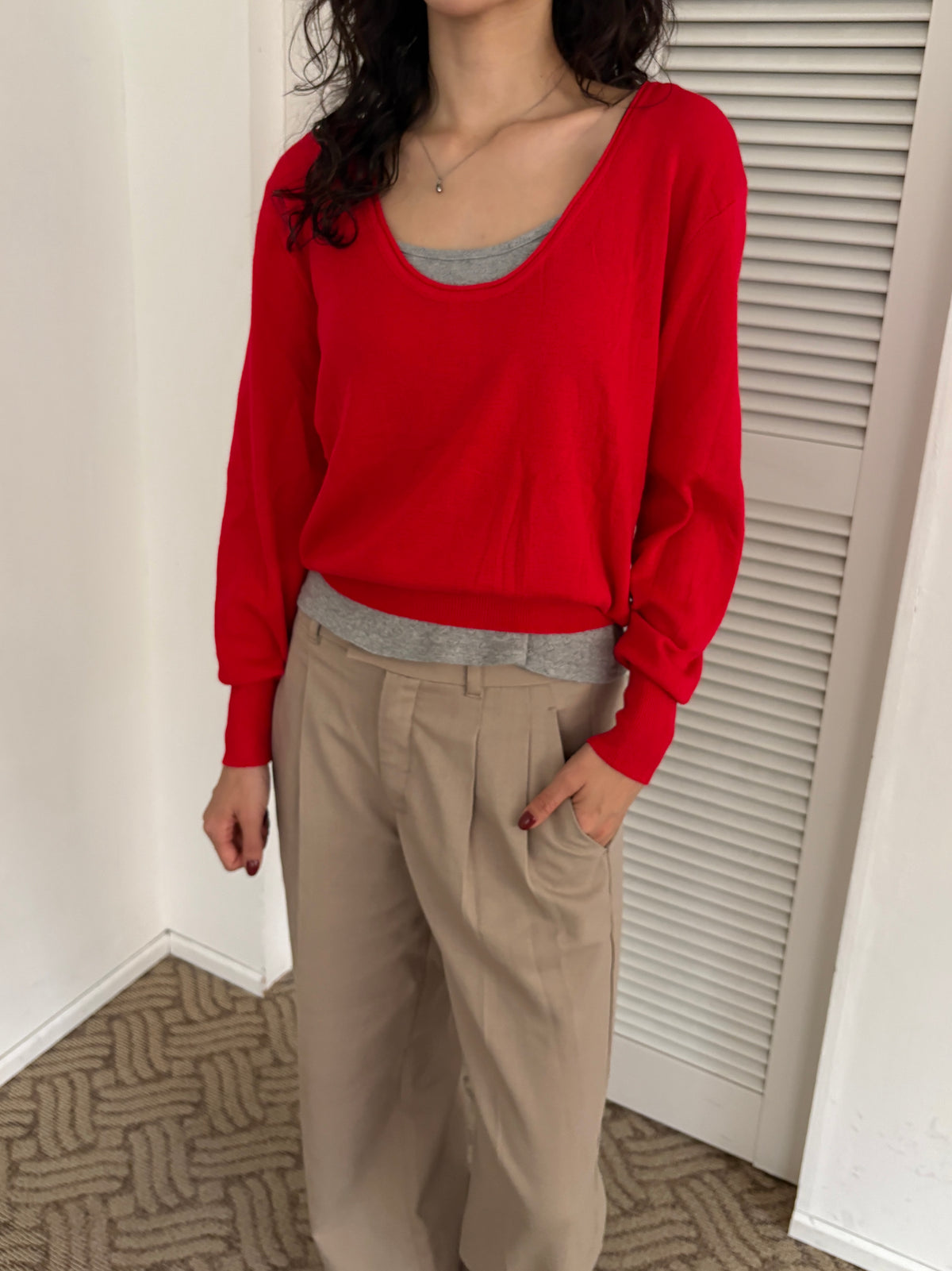 DEEEP CREW KNIT (Red)