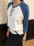 NOTHING TO WEAR TEE  (Raglan Blue)