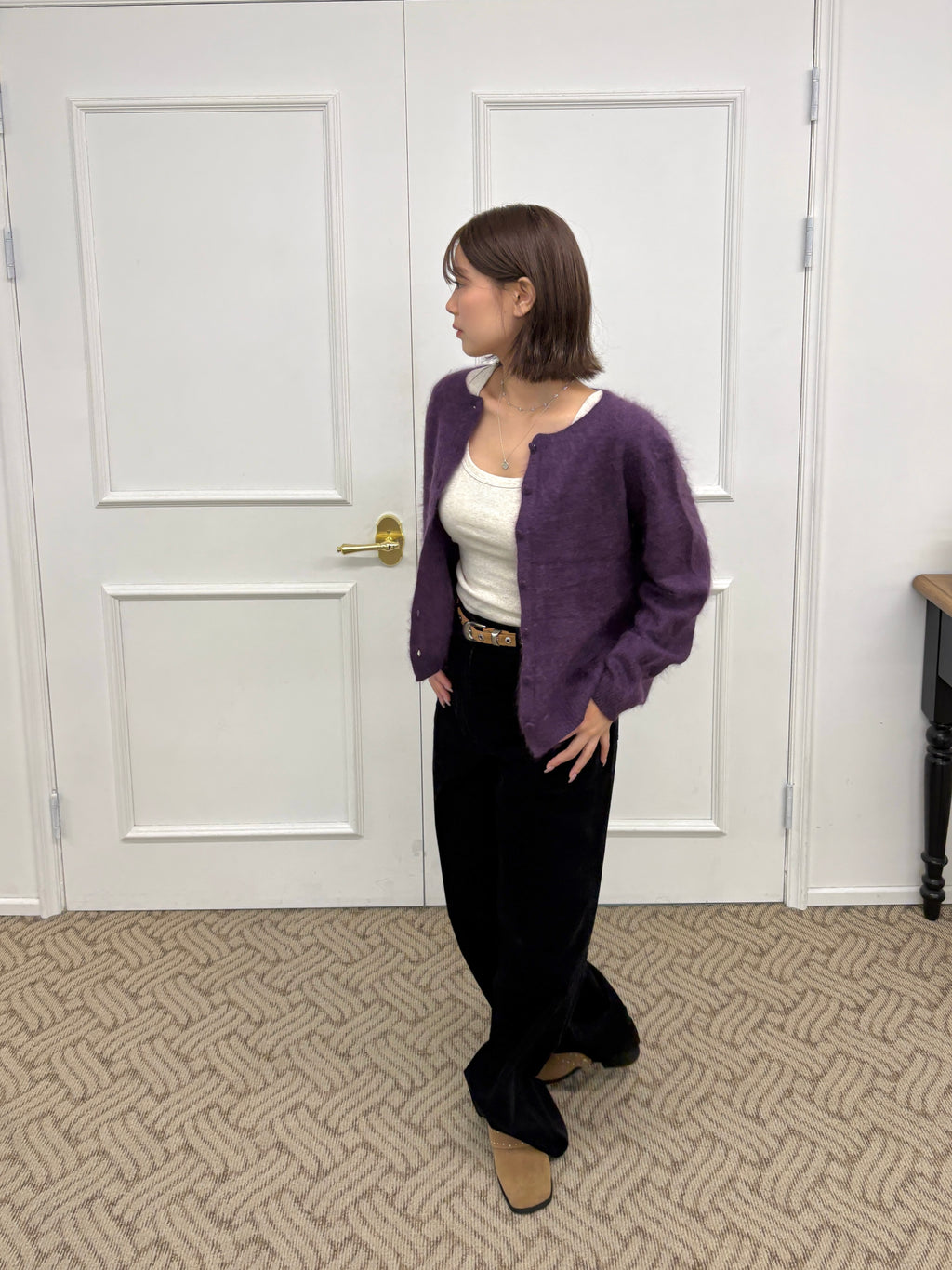 GRANNY’S CARDIGAN (Fig Purple)