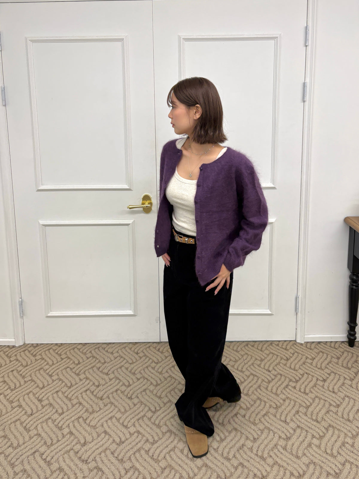 GRANNY’S CARDIGAN (Fig Purple)